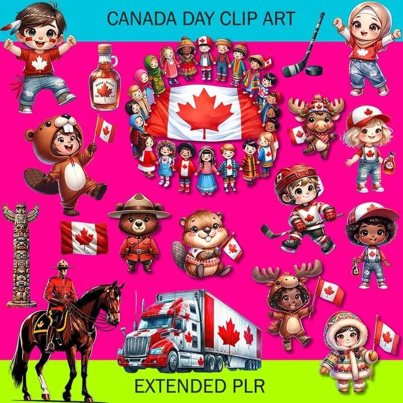 $10 off now - > Cute Canada Day Clip Art from Maureen - Stephie The