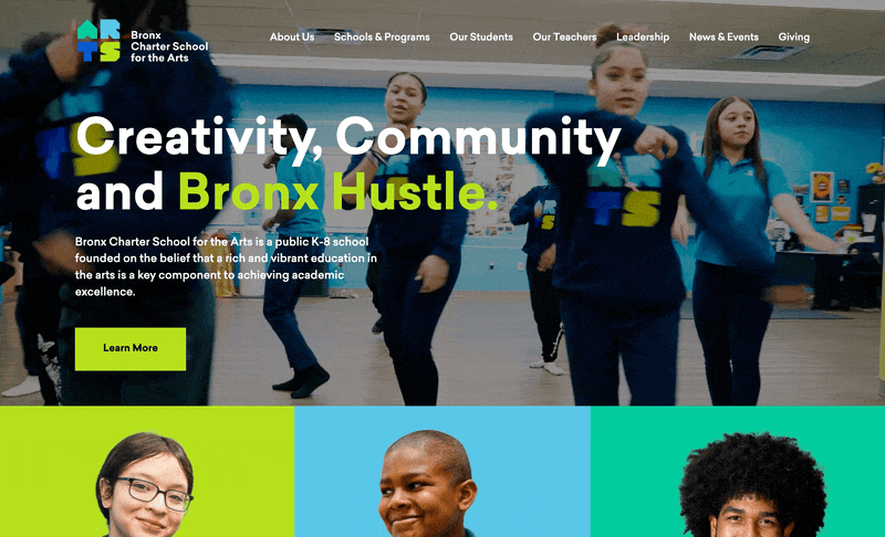 Bronx Arts homepage