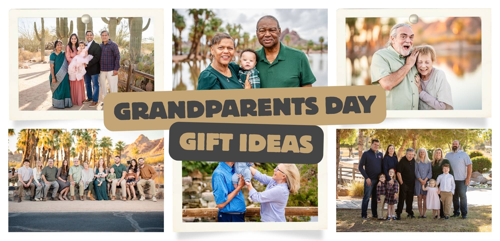     Grandparents Day gift ideas featuring family photos with grandparents and grandchildren in Arizona