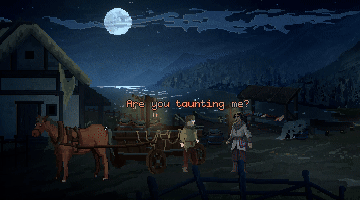 The coachman scene at night - “Are you taunting me?”