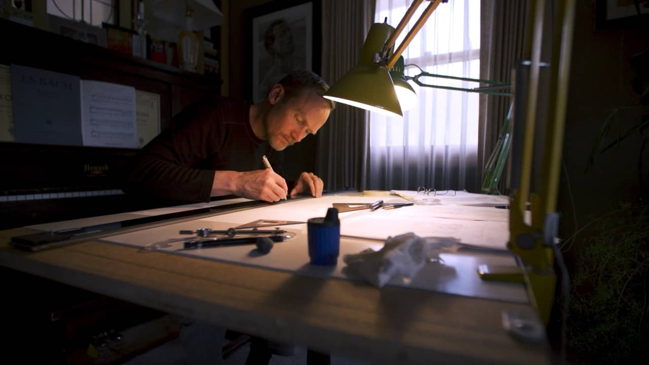 Zach filming with De Lane Bredvik for Beyond the Gallery