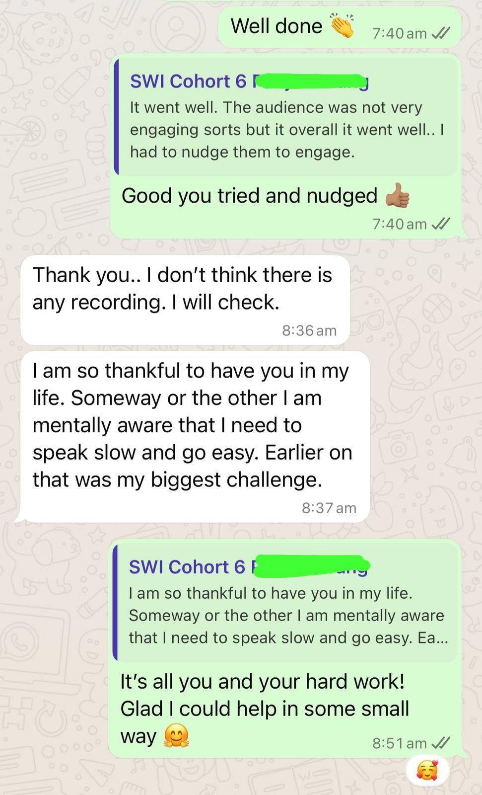 Client testimonial for Speak with Impact