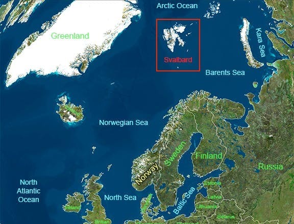 Svalbard location