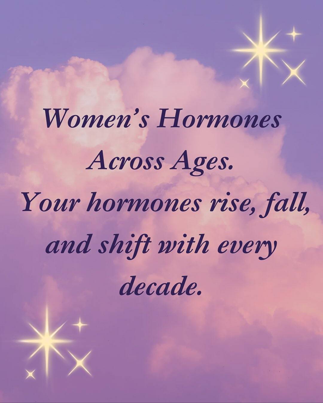 Women’s hormones are not static. They change across every decade, shaping fertility, mood, metabolism, and long-term health.
• Teens & 20s: estrogen + progesterone stabilize, fertility is highest, but “peak fertility years” is not the full story.
 • 30s: progesterone dips, thyroid and stress hormones start showing more impact.
 • 40s: perimenopause brings irregular cycles, sleep disruption, mood changes.
 • 50s & beyond: menopause with sharp hormone declines, affecting bone, heart, and even muscle health.
This is why hormone health, fertility awareness, perimenopause education, and menopause care matter at every stage.
Have you noticed hormone changes with age? Share your decade in the comments!🤍

#womenshealth #hormones #fertility #perimenopause #menopause #thyroidhealth #hormonebalance #cycletracking #reproductivehealth #agingwell #womenshealthmatters