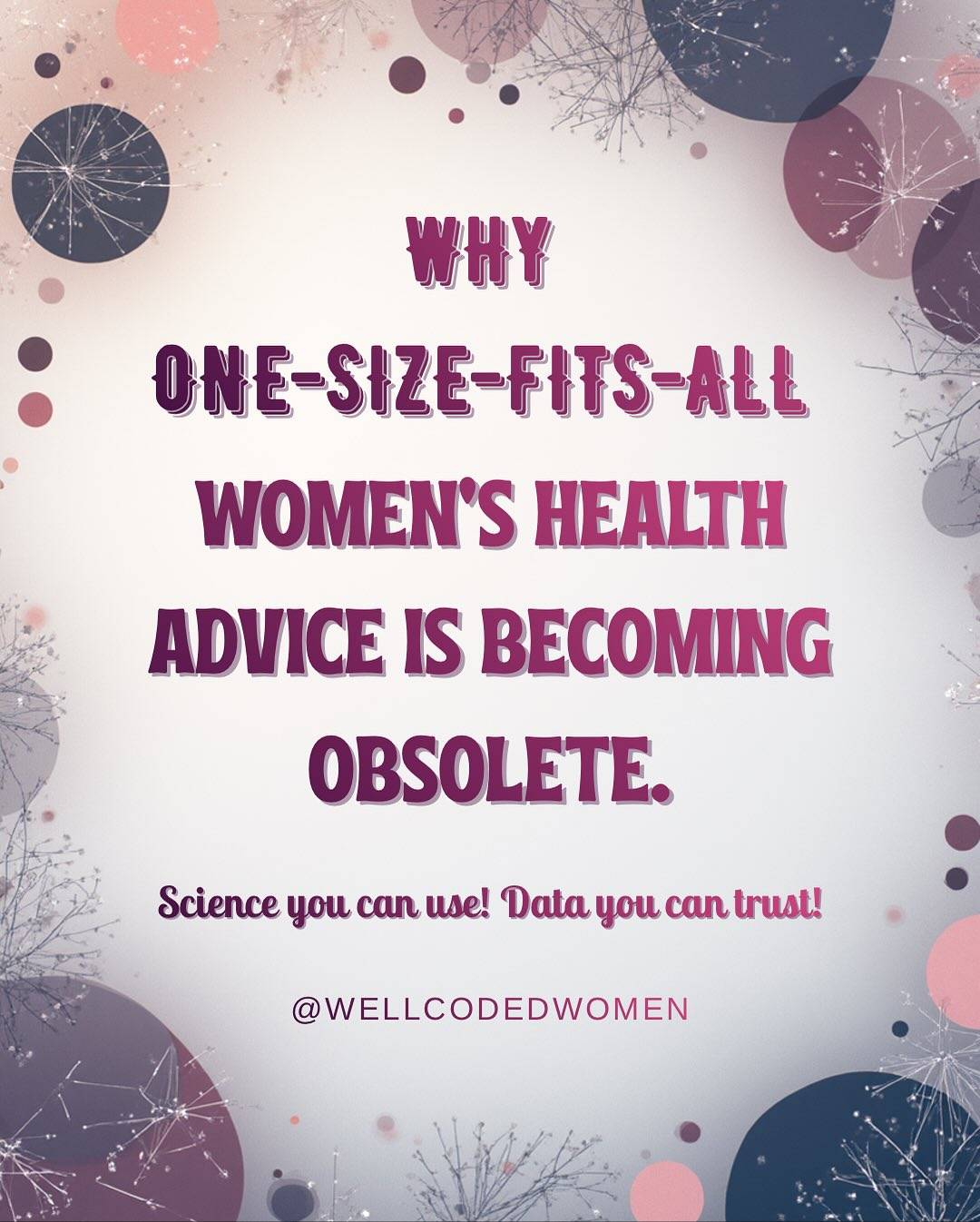Women’s health isn’t one-size-fits-all and medicine is catching up.
New research shows how hormones, cycle patterns, and genetics shape how each of us responds to stress, medication,
and even nutrition.
Tracking your data doesn’t replace care, it refines it.
Subscribe at the link in bio to learn how to make your data work with your doctor, not against them.
#WomensHealth #PrecisionMedicine #HormoneHealth #CycleTracking #digitalhealth #pcos #endo #datascience #healtheducation #hormonebalance #perimenopause #sciencecommunication #healthtech #personalizedmedicine #estrogen
