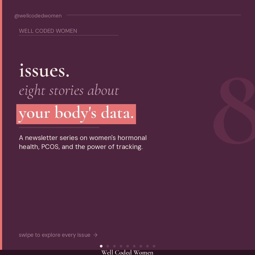 nobody told me PCOS could change.
i spent years thinking i had it figured out. tracked the same patterns, built my life around them, and then one month, the data shifted. my first instinct was that i had done something wrong.
turns out, that is not how PCOS works.
research now shows that PCOS phenotypes change with age. glucose patterns shift across your cycle. four distinct subtypes follow completely different trajectories over years. the diagnosis you got at 22 is not a fixed blueprint for the rest of your body.
and yet most women with PCOS go years without anyone telling them this. they get one set of labs, one explanation, and are sent home to figure it out.
issue 8 of the Well Coded Women series is about what happens when the pattern you relied on stops making sense. and why that is actually the data working, not failing.
swipe through every issue published so far. all eight are in the archive.
link in bio. wellcodedwomen.com/profile

#PCOS #PCOSAwareness #WomensHealth #HormonalHealth #CycleTracking #PCOSResearch