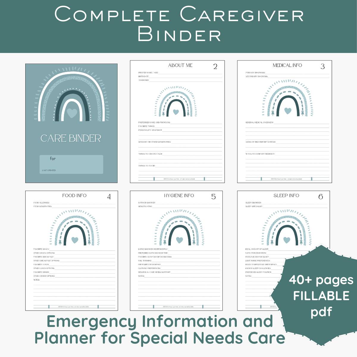 Emergency Caregiver Binder