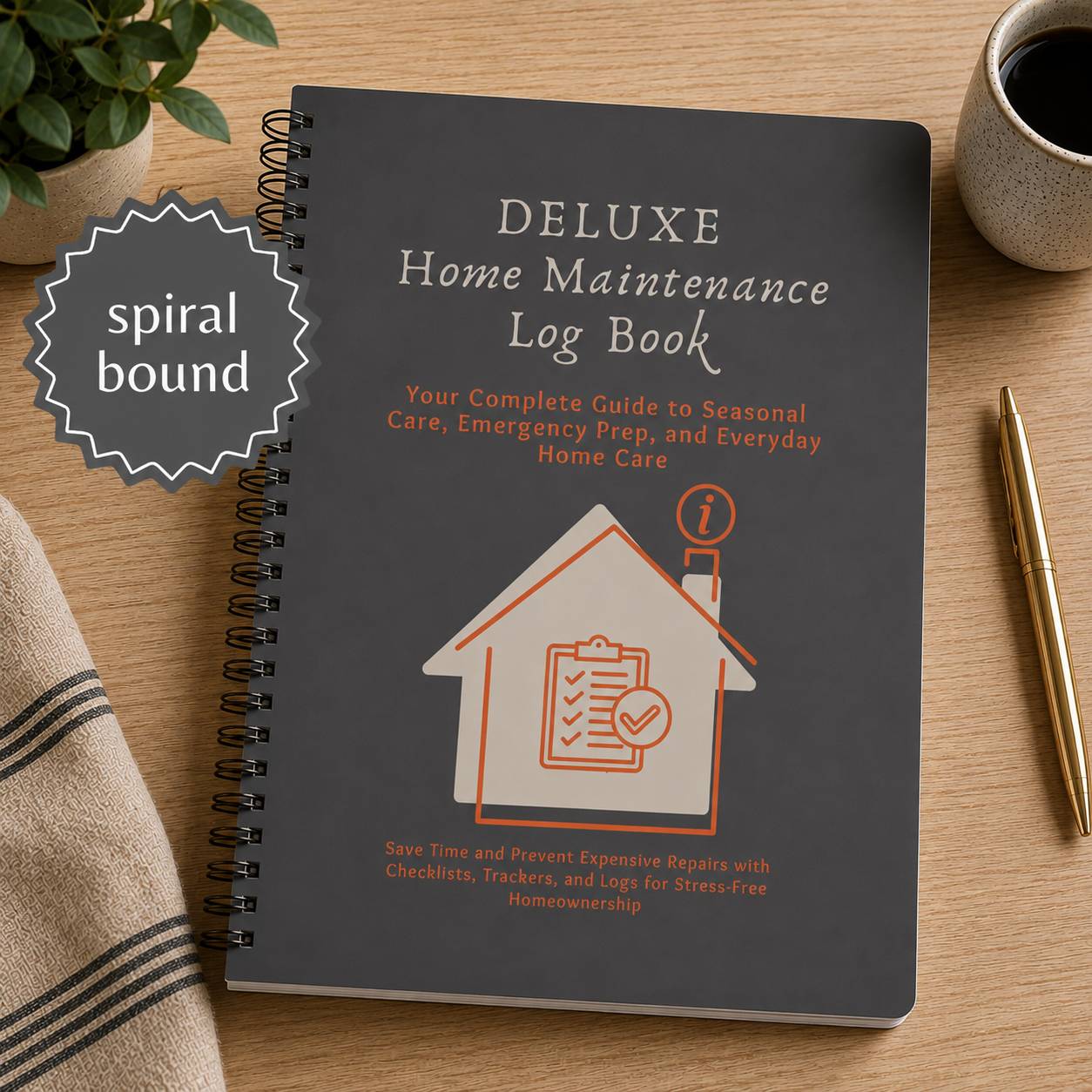 Deluxe Home Maintenance Log Book