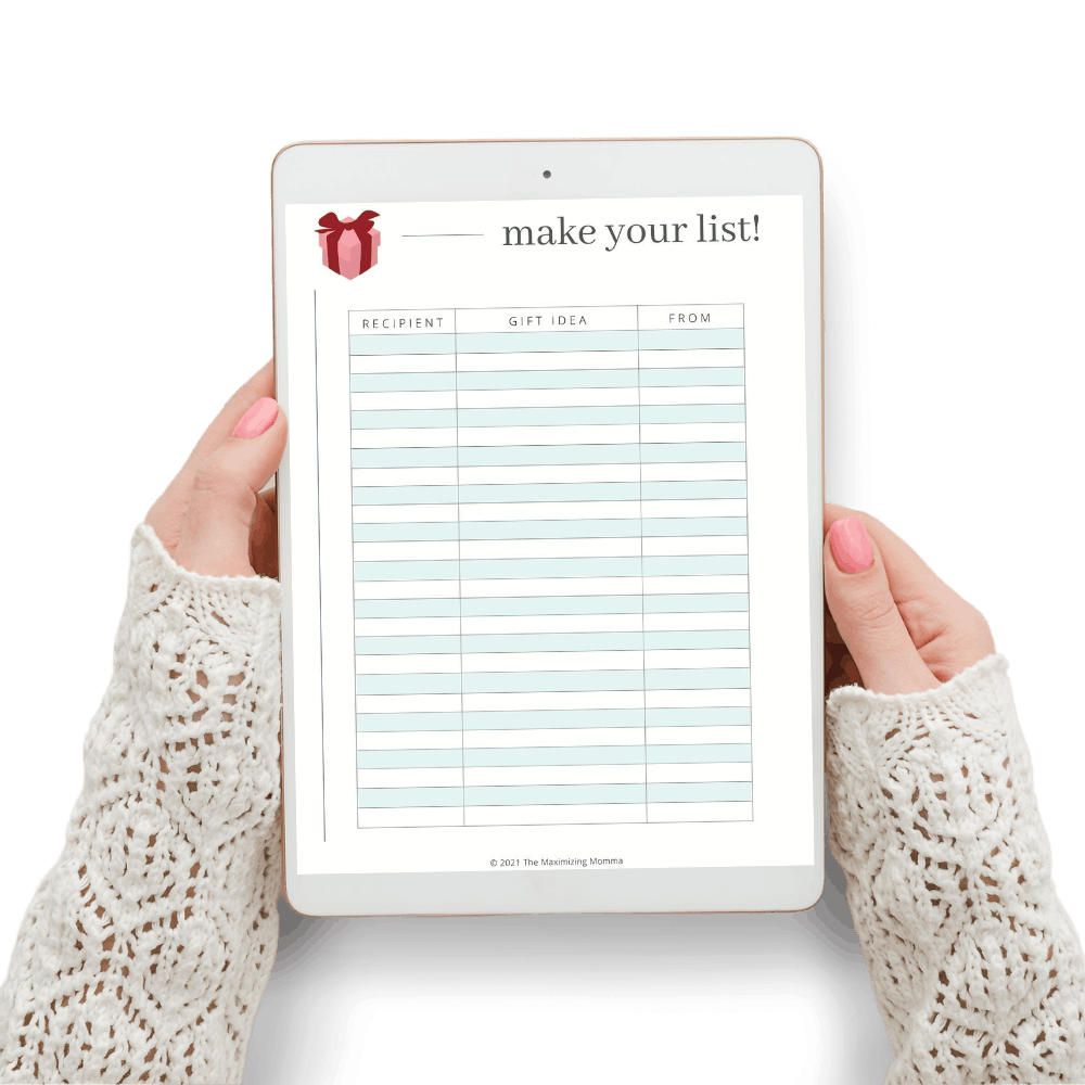 Holiday Shopping Planner