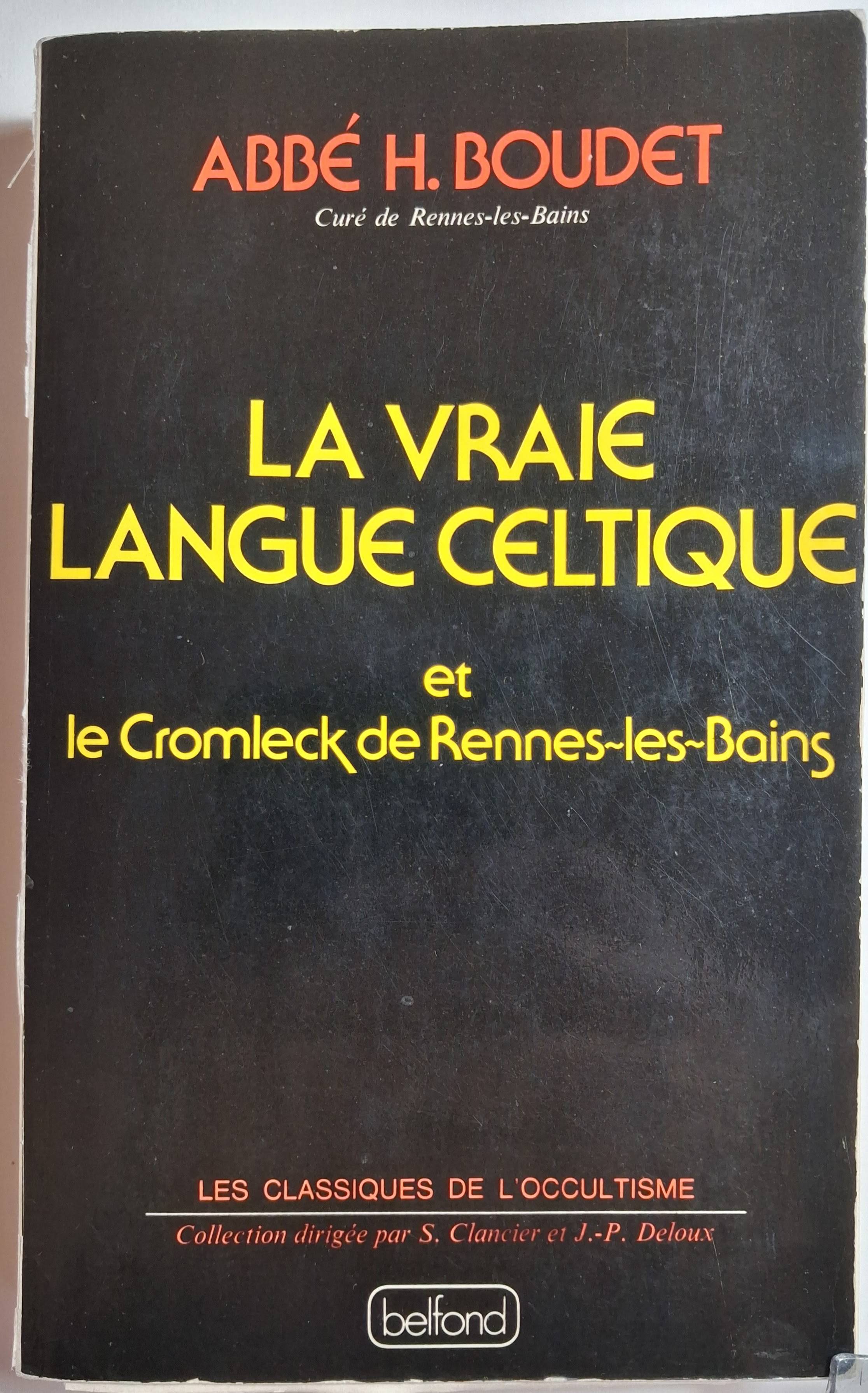 Cover of the 1978 Belfond edition of Boudet's La Vraie Langue Celtique