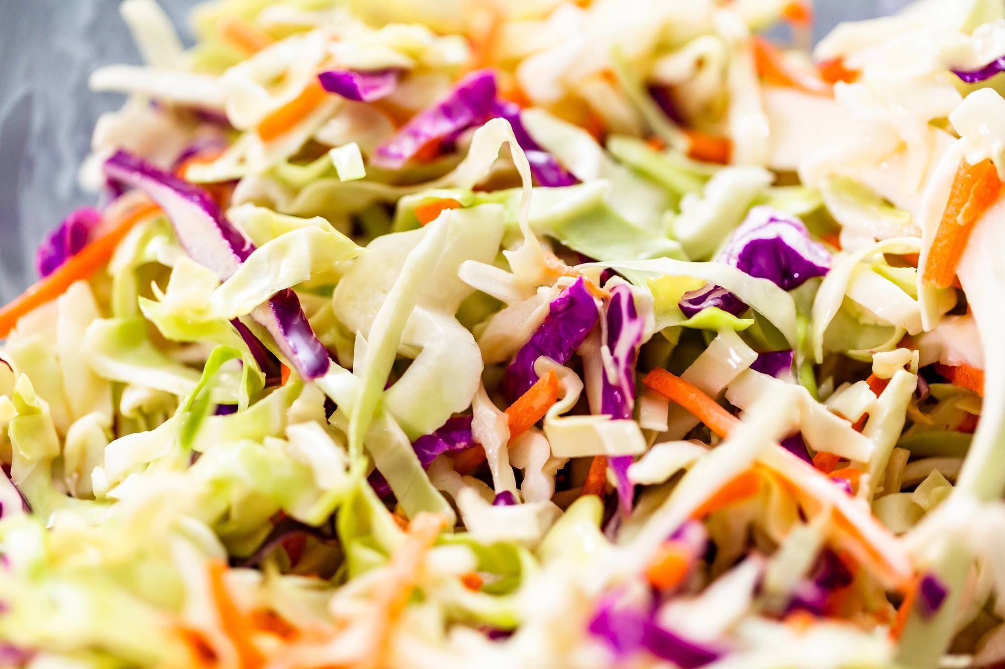 vinegar slaw in a bowl