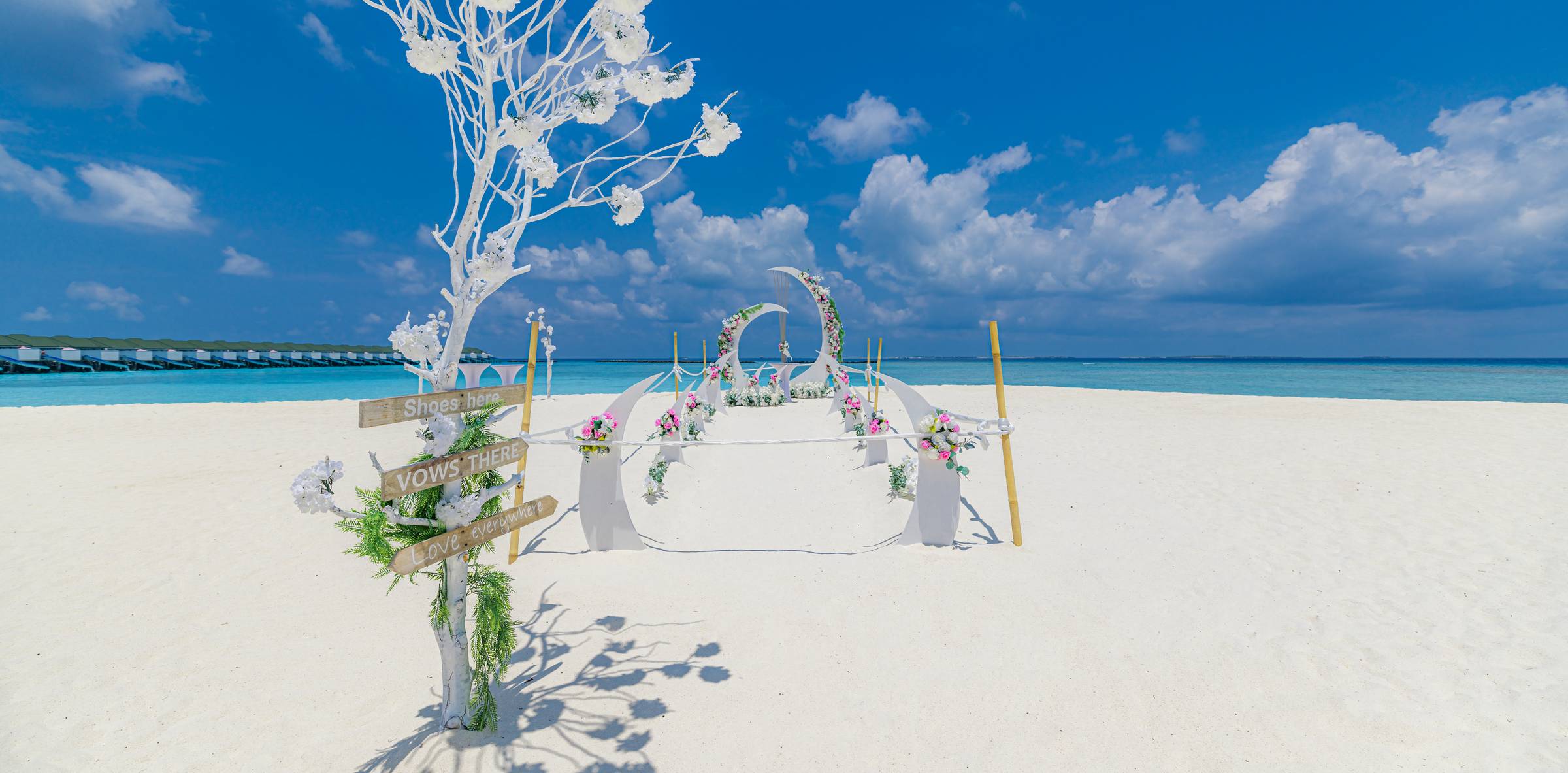 Romantic Beach Setting in The Maldives