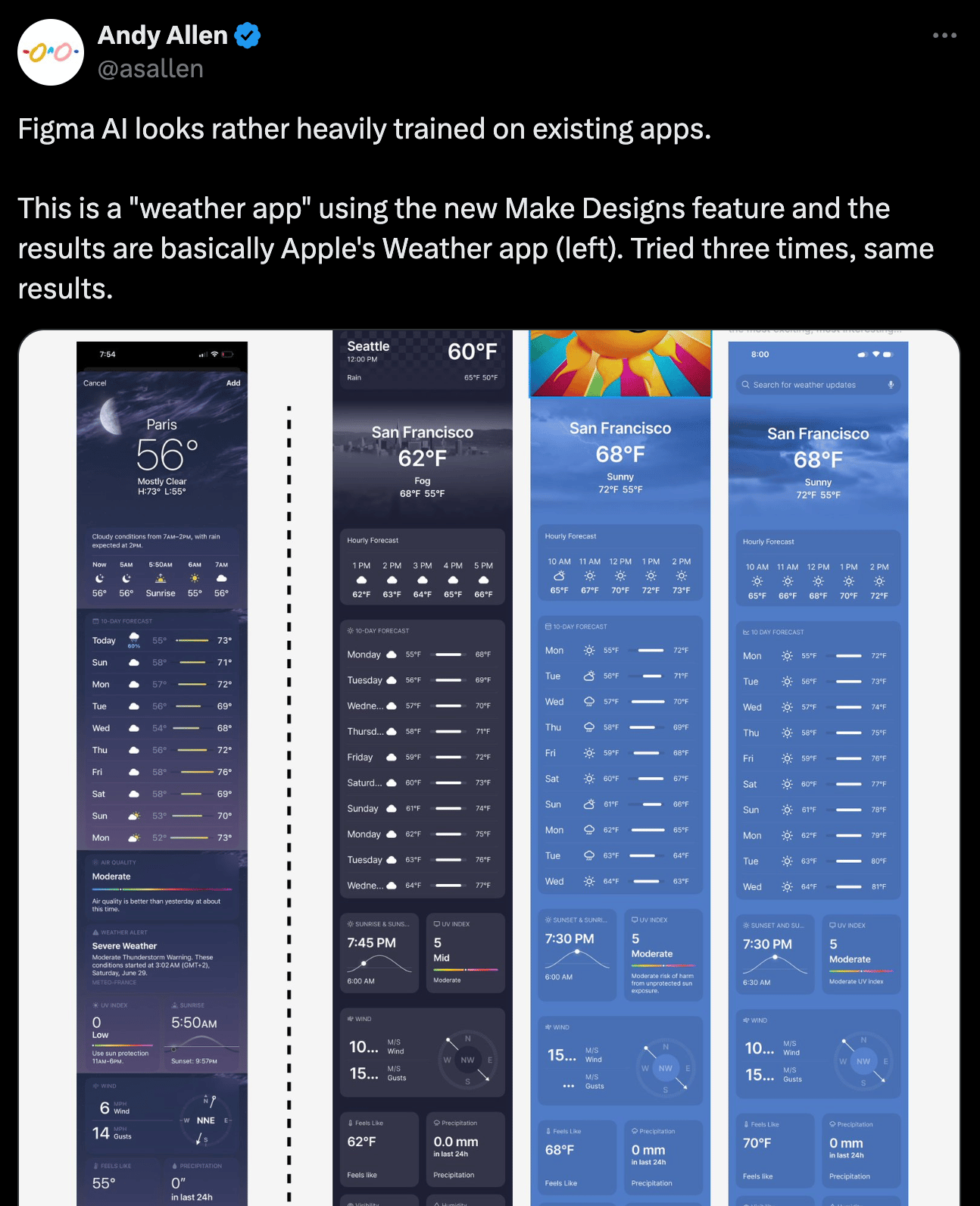 figma ai plagiarizes Apple weather