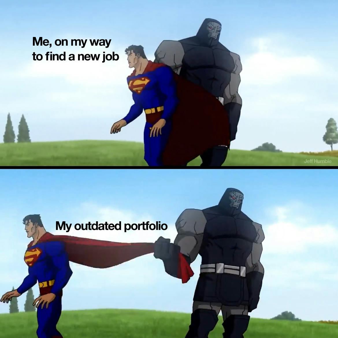 superman meme darkseid design portfolio