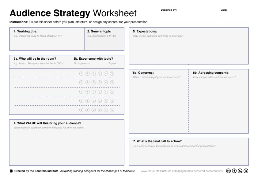 Audience Strategy Worksheet