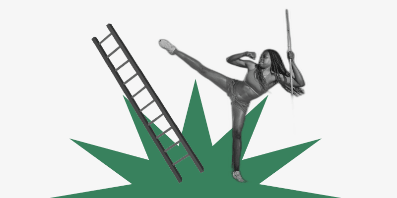 Women Kicking over a ladder