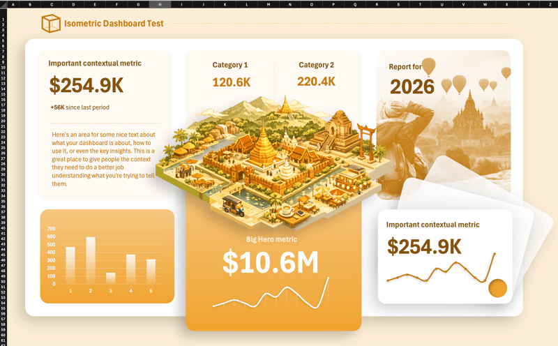 Imagery & Illustration in Excel — Excel template by Big Excel Energy