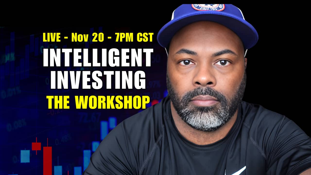This is my private Intelligent Investing Workshop happening live on Thursday November 20 @ 7pm CST. I’m teaching the exact system I use to protect money, control risks intelligently, and invest like a strategic wealth-builder. This is practical, real-worl