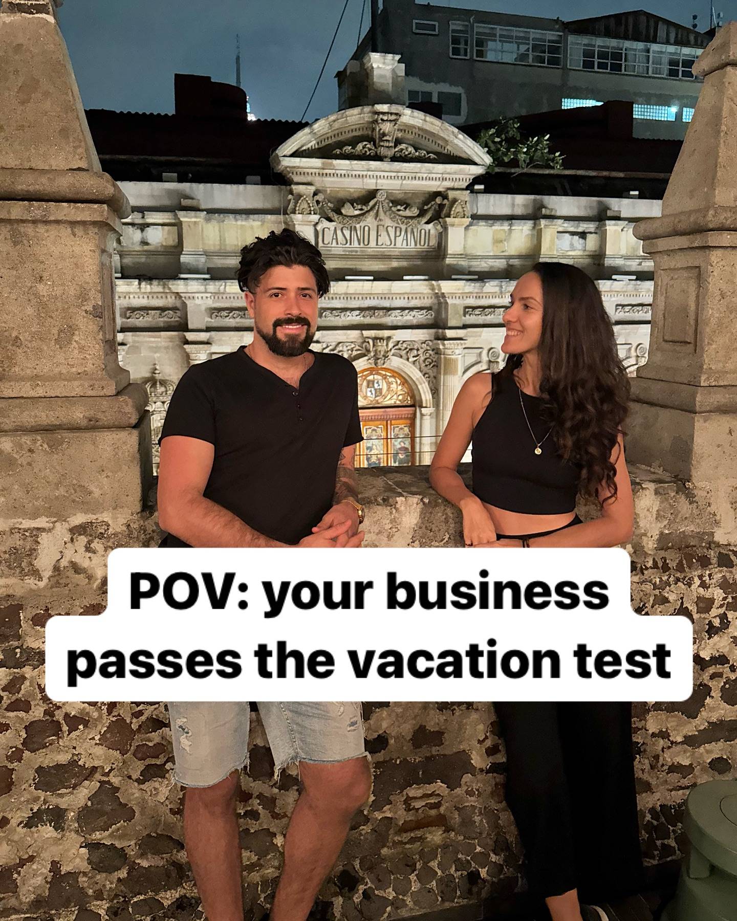 This is your sign to go on vacation ✈️

When Seb and I started our business, one of the most important things to us was to design it in a way that worked with our lifestyle - and love of travel ofc!

We obsessed over setting up systems, hiring the right team, creating massive amounts of content, and working 10-12 hour days on average (sometimes even on weekends) because we knew putting in the initial work would pay off in the long run.

That’s also what allowed us to show up consistently, keep the business thriving, and even get a new client while we’re away vacation 🙌

Would your business pass the vacation test?👇

——-

#vacationmood #digitalnomadlifestyle #smma #socialmediaagencyservices #socialmediamanagers #contentmarketingagency #travelcouplelife #coupleswhoworktogether #coupleswhotraveltogether #digitalmarketers #agencyowners #businesspartners #businessownership #onlinebusinessowner #entrepreneurshipmindset #successmindsets #mexicocityofficial #travelwithus