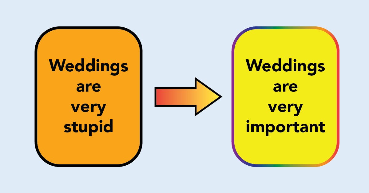 why having a wedding makes sense