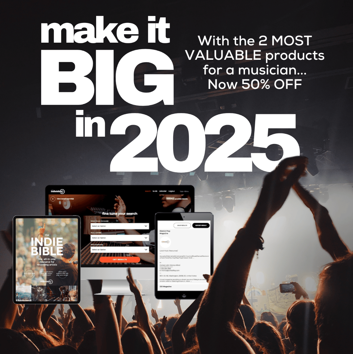 Maximize your music career with the Ultimate Indie Bundle - Promote and Monetize your Music.