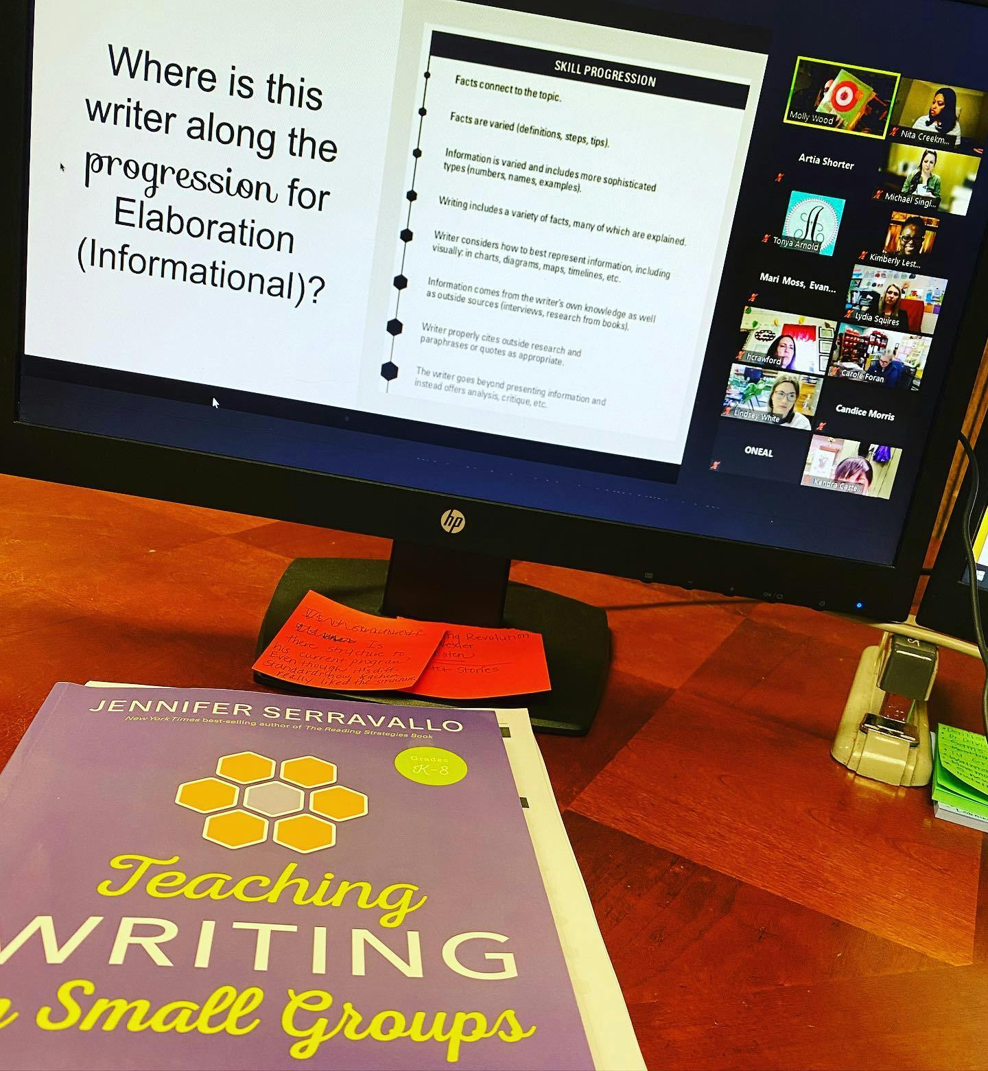 ✨We had a great session today at a regional meeting learning how to implement the strategies from Serravallo’s new book, Teaching Writing in Small Groups! Yesterday, I participated in the 6th-8th workshop. Today’s session was K-2nd and tomorrow will be focused on 3rd-5th. I’m so excited to share my take-aways with you all! 

✨A few weeks ago I posted about hosting a book study for this book and several of you were interested.  So….let’s get started! 

✨I’m finishing up chapter one now.  I can either do a live chat here on IG or I can set up a Zoom call and share the link here.  What’s your preference?  DM or message me below with your thoughts. 

✨Make sure to register your book so that you can download the additional resources.  Also, if you have the writing strategies book bring it to our session too! 

✨I have so many ideas around these resources, especially around implementing structured and responsive writing instruction which seems to be a common struggle.  I look forward to sharing more! 

✨Hmmmm….. I spy Nita Creekmore! @loveteachbless 

#readingteacher
#iteachreading
#readingspecialist
#literacymatters
#literacyinstruction
#literacycoach
#readingcoach
#instuctionalleader
#instructionalcoach
#academiccoach
#iteachtoo
#schoolleader
#principal
#assistantprincipal
#teachersmatter
#distancelearning
#literacy
#iteachk
#iteach1st 
#iteach2nd 
#iteach3rd 
#iteach4th
#iteach5th
#iteachmiddleschool