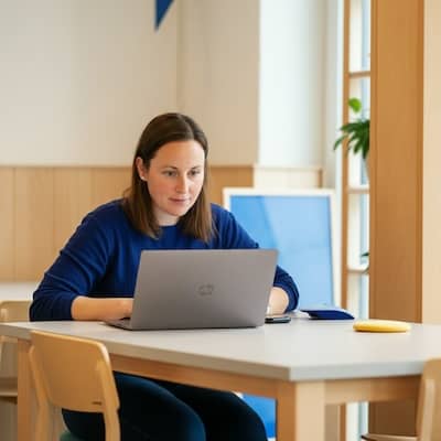 A professional woman looking stressed