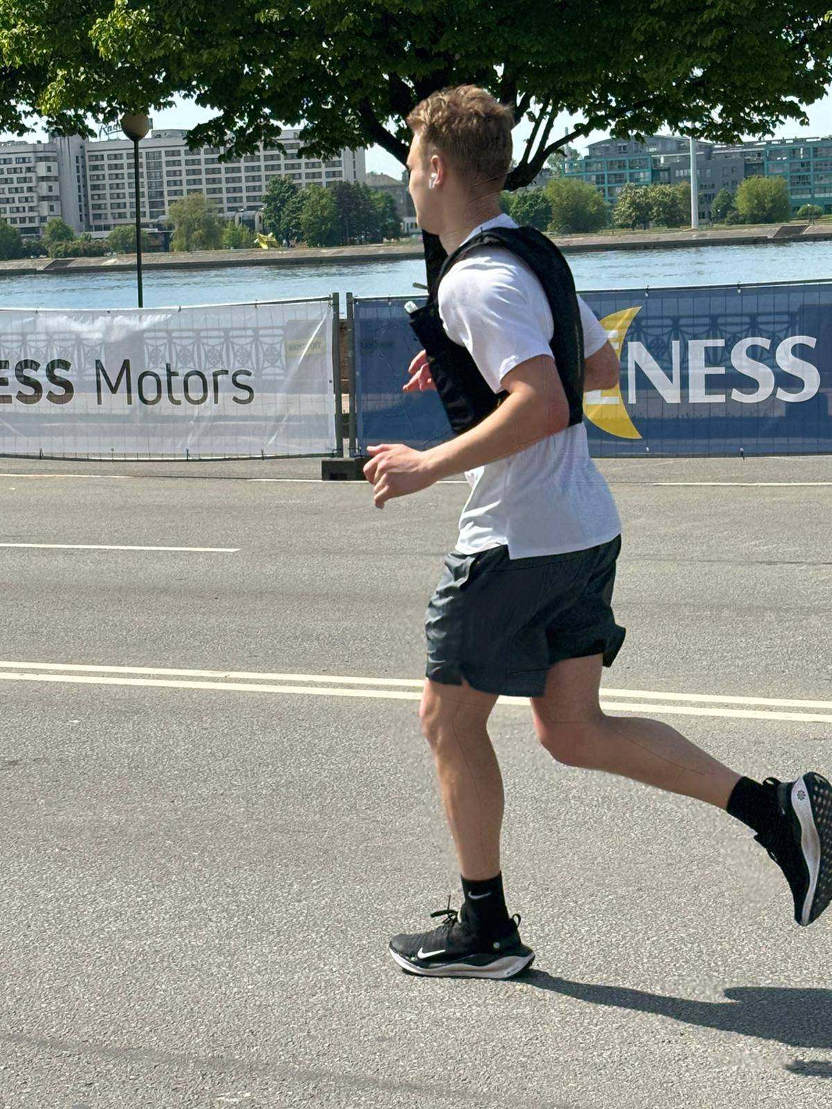 man running a marathon