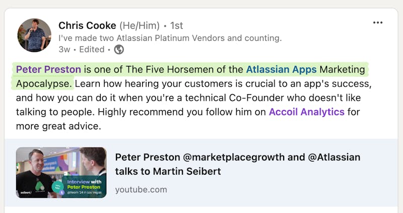 linkedin post five horsemen