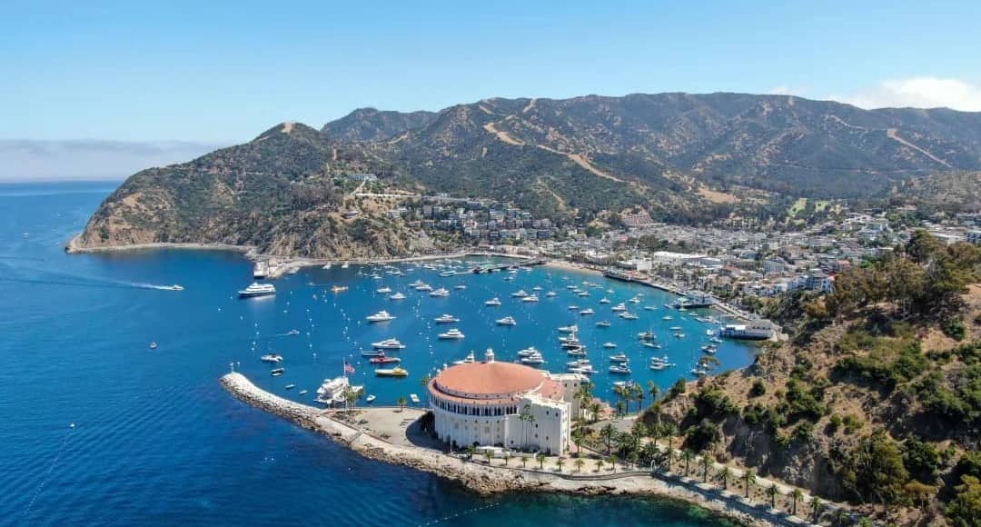 The beautiful port on Catalina Island