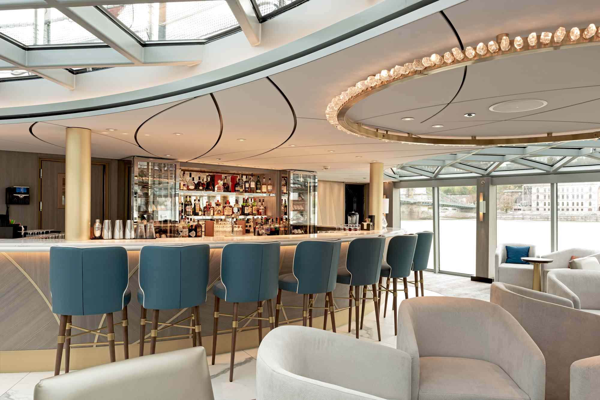image of a bar on a river cruise