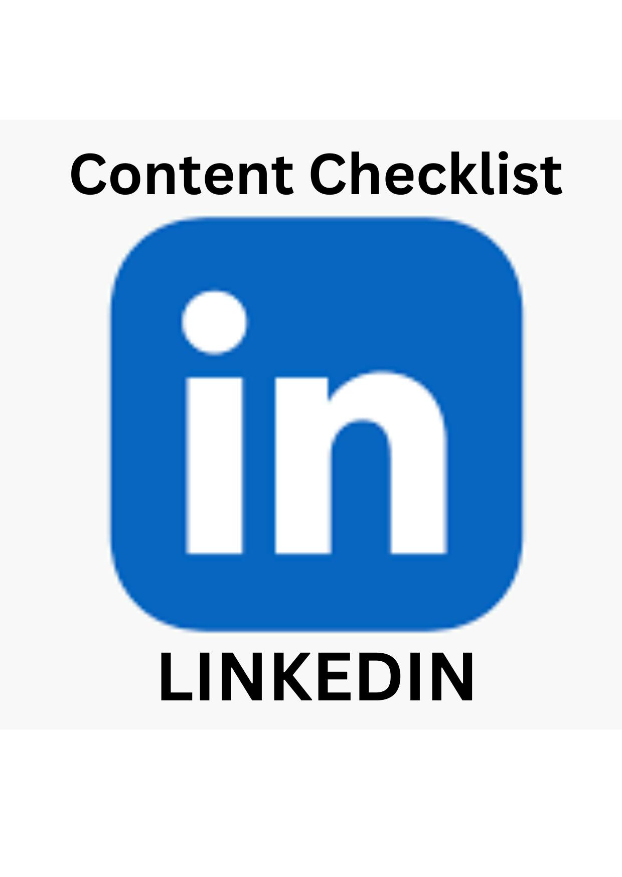 LinkedIn Content Checklist