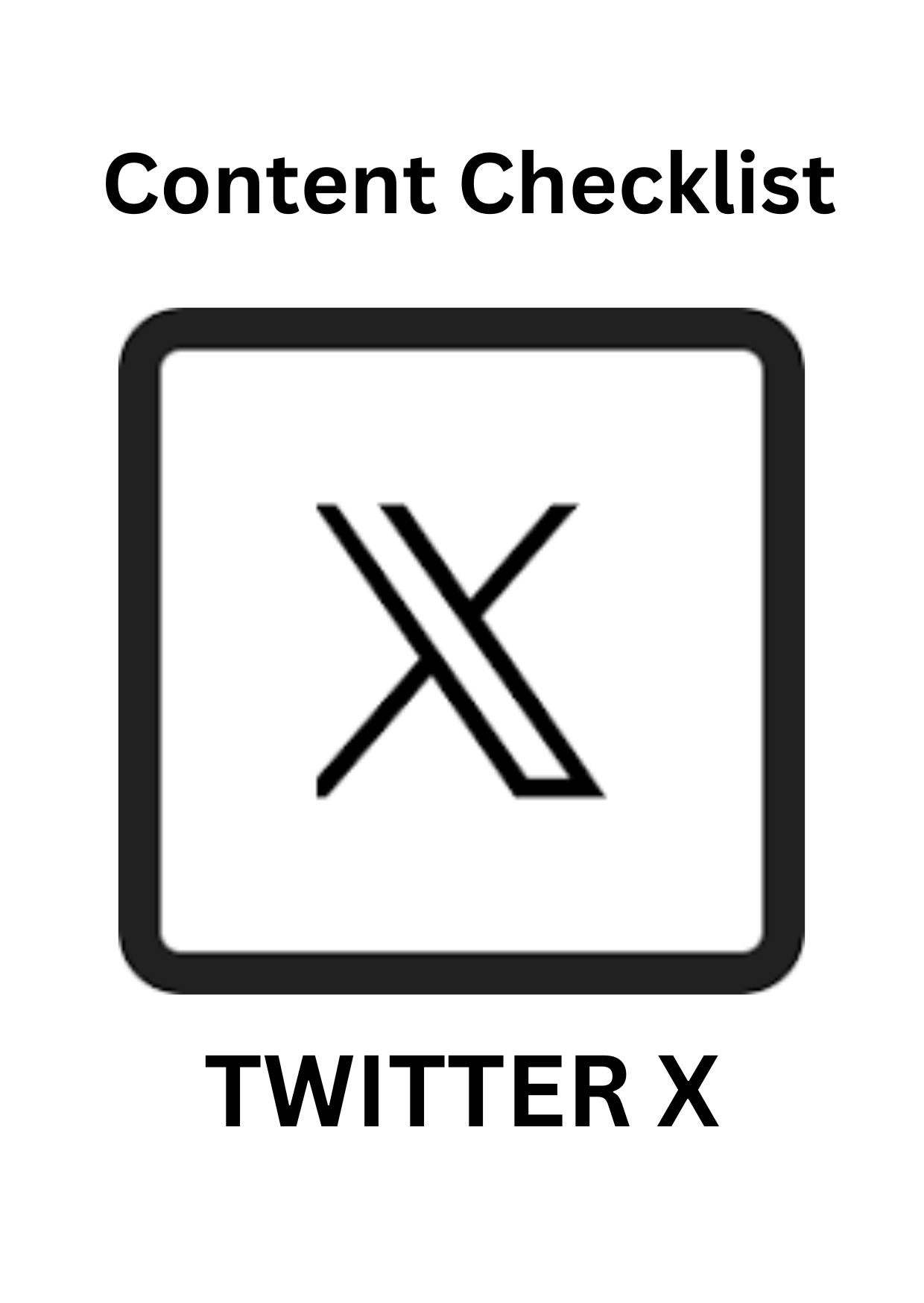 Twitter Content Checklist