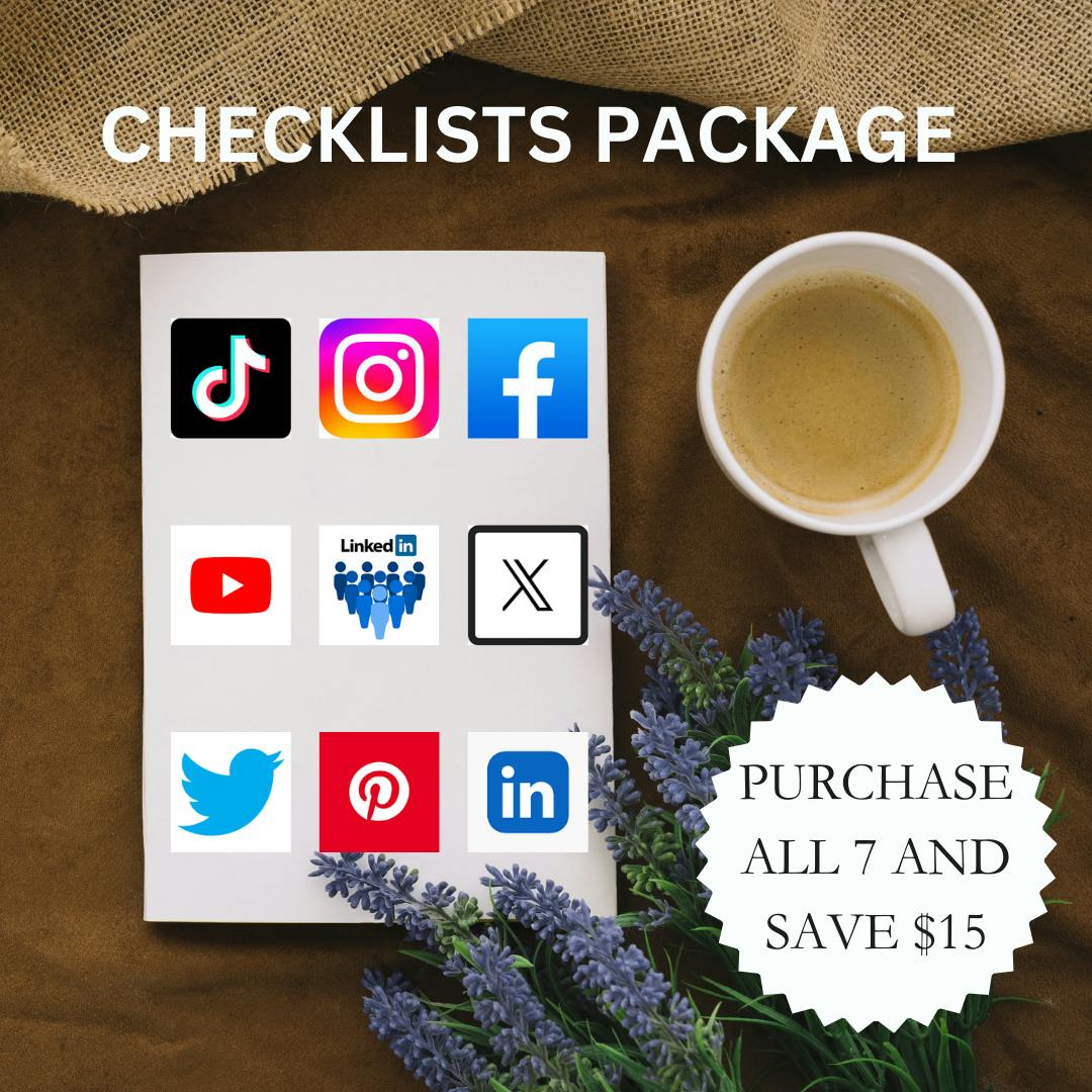 Social Media Content Checklists Package