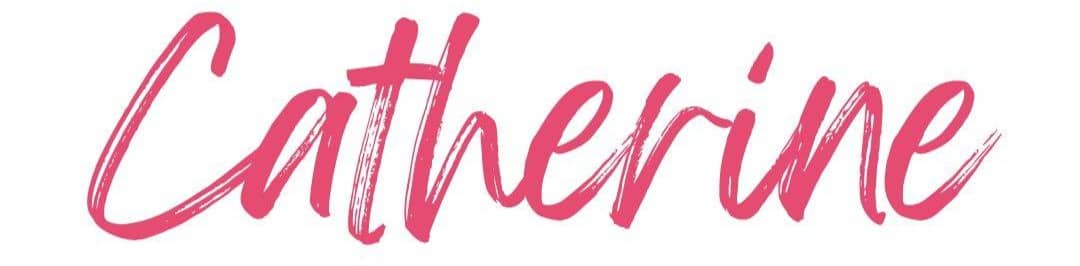 The word "Catherine" is written in a bold, stylish pink script font on a white background.