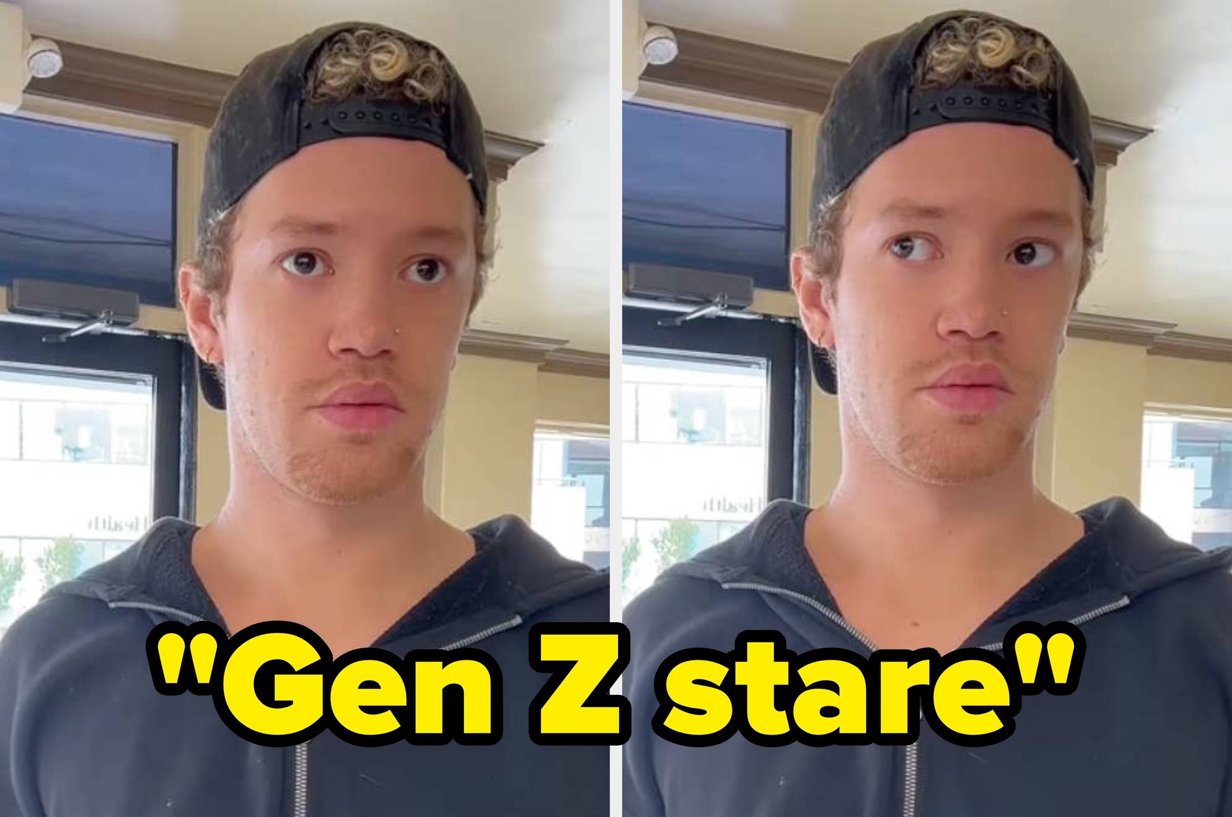 A man doing the Gen Z Stare