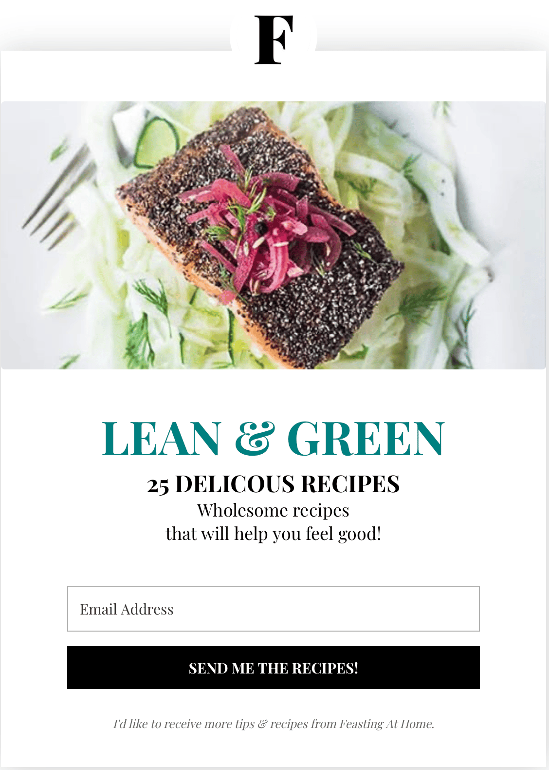 email sign up. 