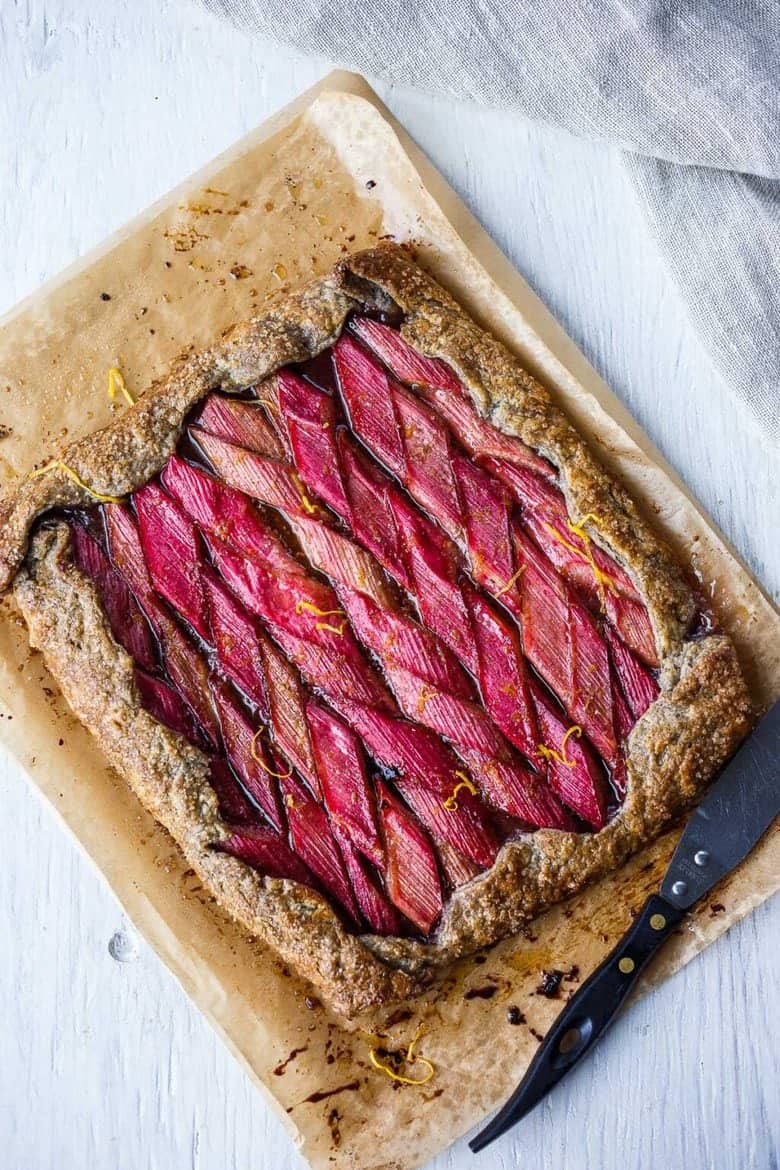 rustic rhubarb tart