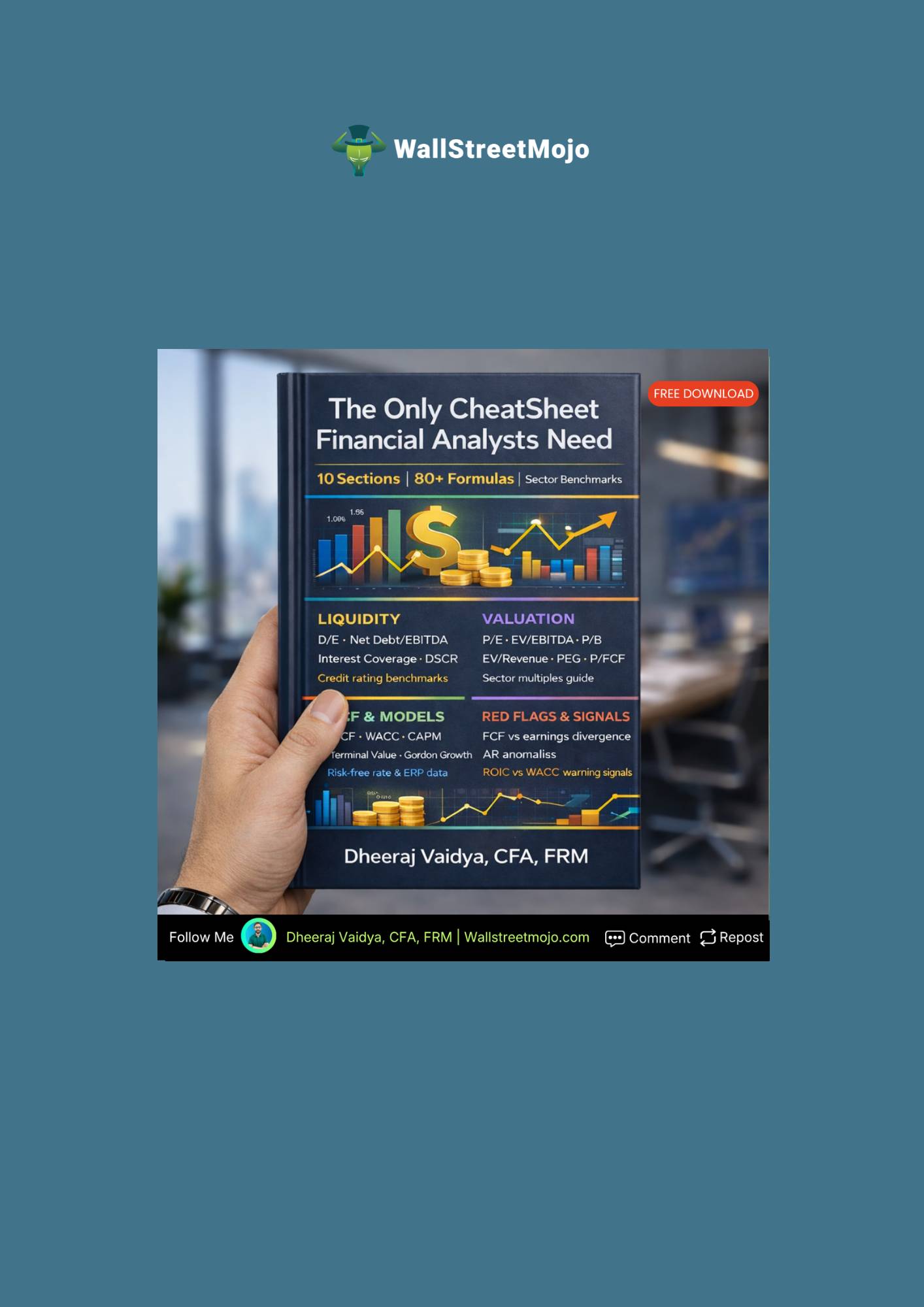 FREE Financial Analyst CheatSheet