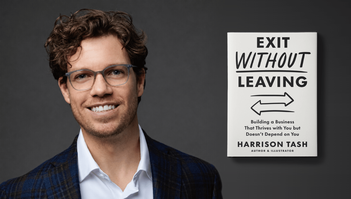 Harrison Tash with his book Exit Without Leaving