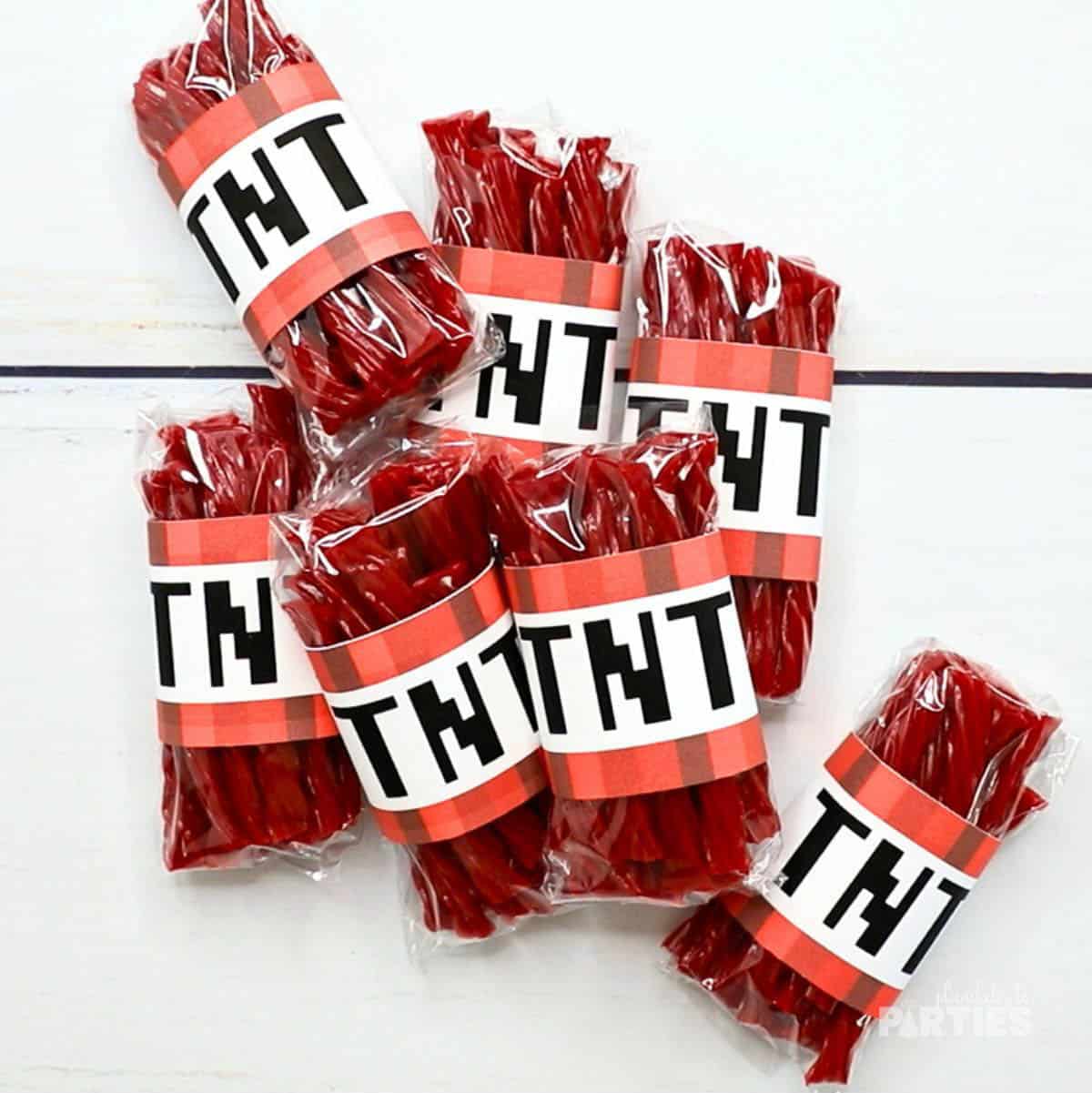 Minecraft TNT Party Treats (Free Printable)