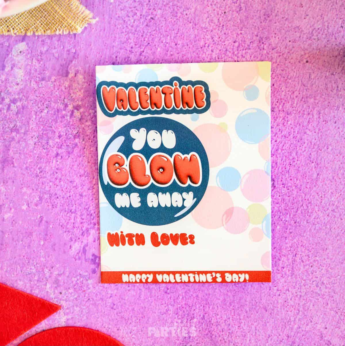 Blow Pop Valentine Cards (Free Printable) for Free Printable Blow Pop Valentines