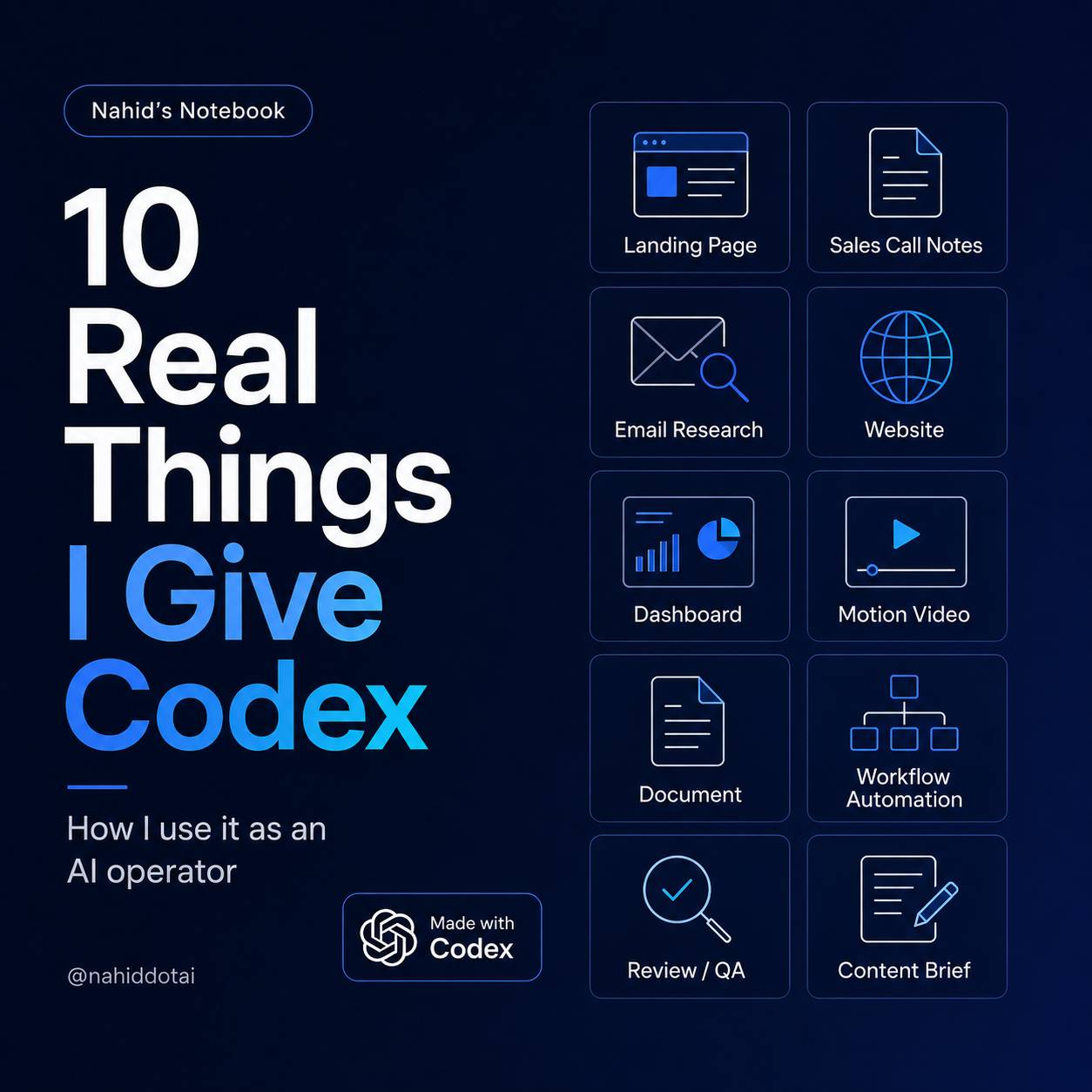 10 Jobs for ChatGPT Codex
