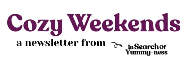 The Cozy Weekends logo from In Search Of Yummy-ness