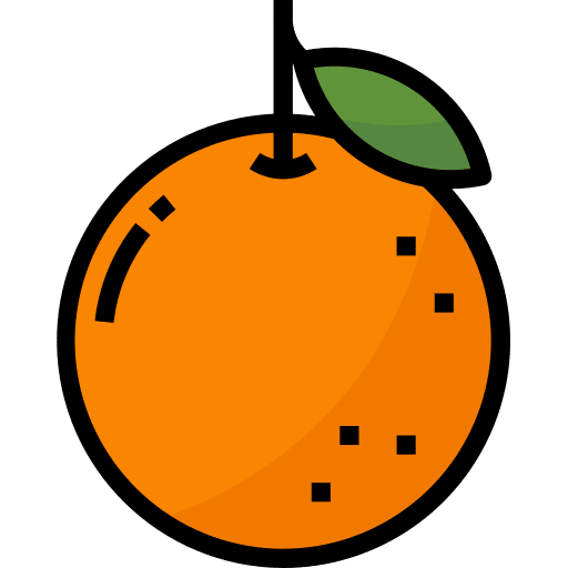 An illustration of an orange