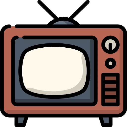 An illustration of an old-fashioned TV
