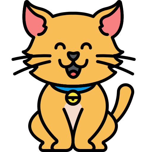 An illustration of an orange cat