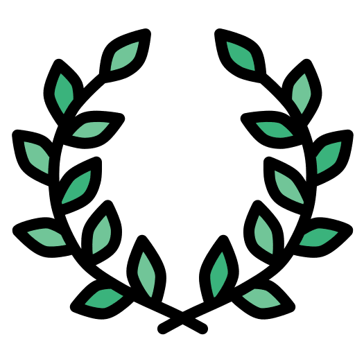 An illustration of a leafy wreath