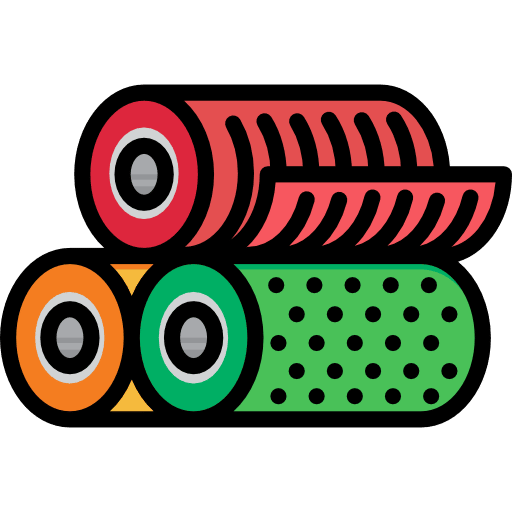 An illustration of rolls of wrapping paper.