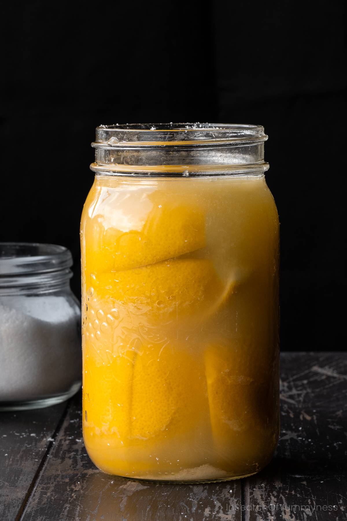 A jar of preserved lemons